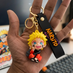 Naruto Anime-Inspired Ninja Character Keychain Cute PVC Character Keyring with Strap Lightweight Collectible Accessory