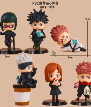 Jujutsu Kaisen Mini Anime Figure Set (6 Pieces) – Collectible Figures (Inspired)
